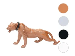 Figurita decorativa pantera con collar, antiguo alto brillo con collar