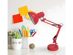 Flexo Articulable De Sobremesa Rutilo Rojo 57x39x15 Cm