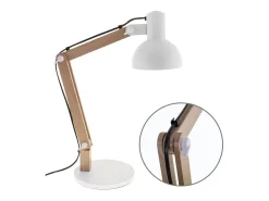 Flexo Darci Lumit 11W altura regulable blanco/natural Ø35 cm