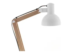 Flexo Darci Lumit 11W altura regulable blanco/natural Ø35 cm