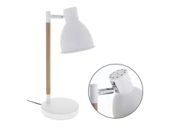 Flexo Delza Lumit 11W foco regulable blanco/natural Ø25x45 cm