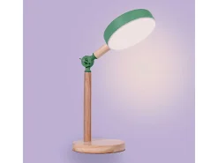 Flexo Luppa Bel Air inclinación regulable luz LED verde/natural Ø15x48,5 cm