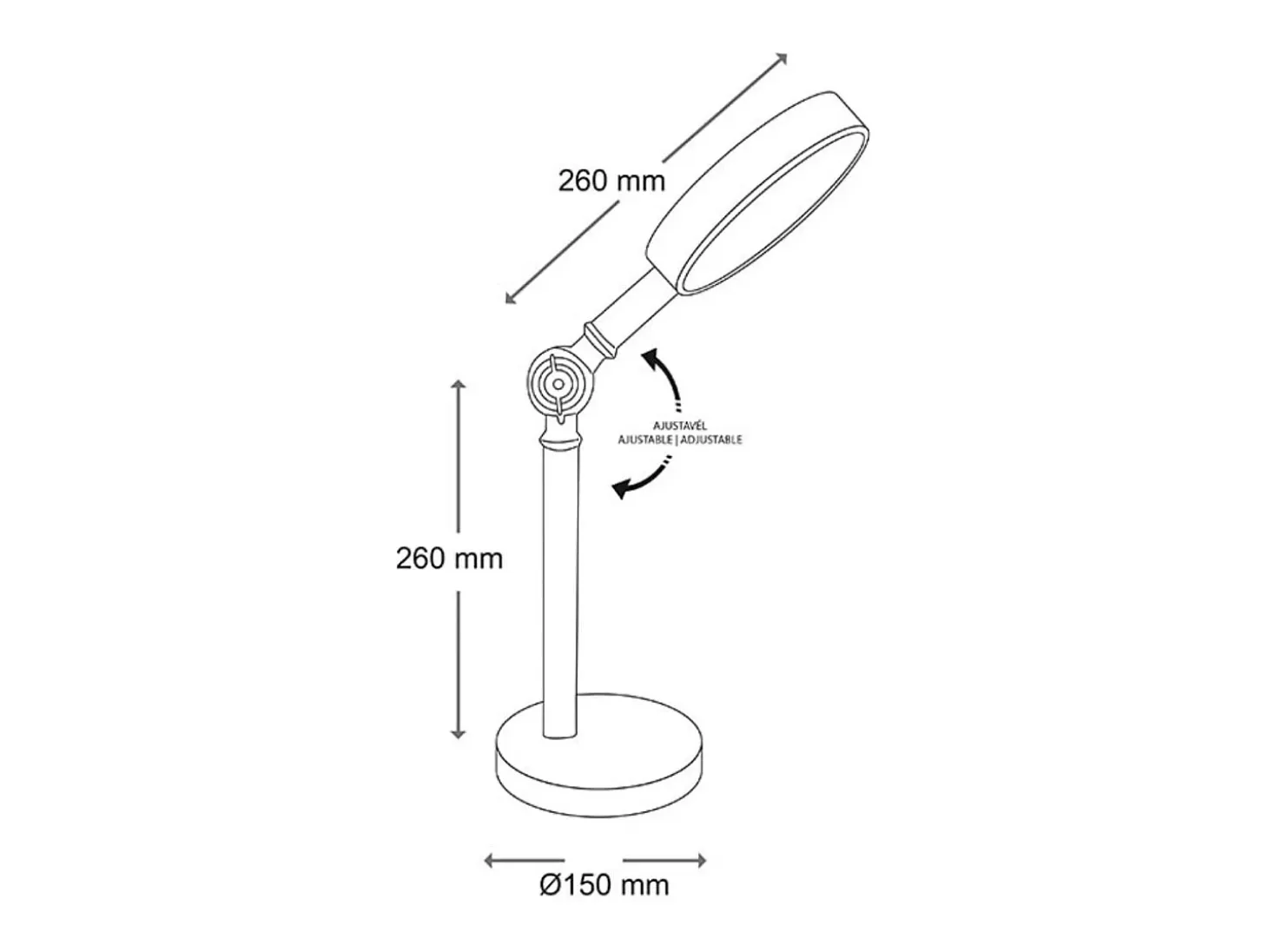 Flexo Luppa Bel Air inclinación regulable luz LED blanco/natural Ø15x48,5 cm