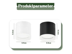 Foco de superficie LED Nettlife blanco foco de superficie - foco de techo redondo de 5W foco de superficie GX53 luz de techo acrílica pequeña blanco cálido 3000K
