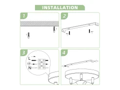 Foco de techo LED NETTLIFE 3 focos moderno 4W blanco cálido 3000K