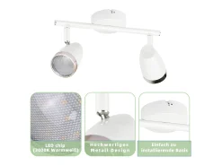 Foco de techo LED NETTLIFE 2 bombillas moderno 4W blanco cálido 3000K