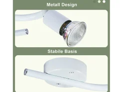 Foco de techo LED regulable NETTLIFE GU10 con 3 llamas, foco de techo industrial para sala de estar