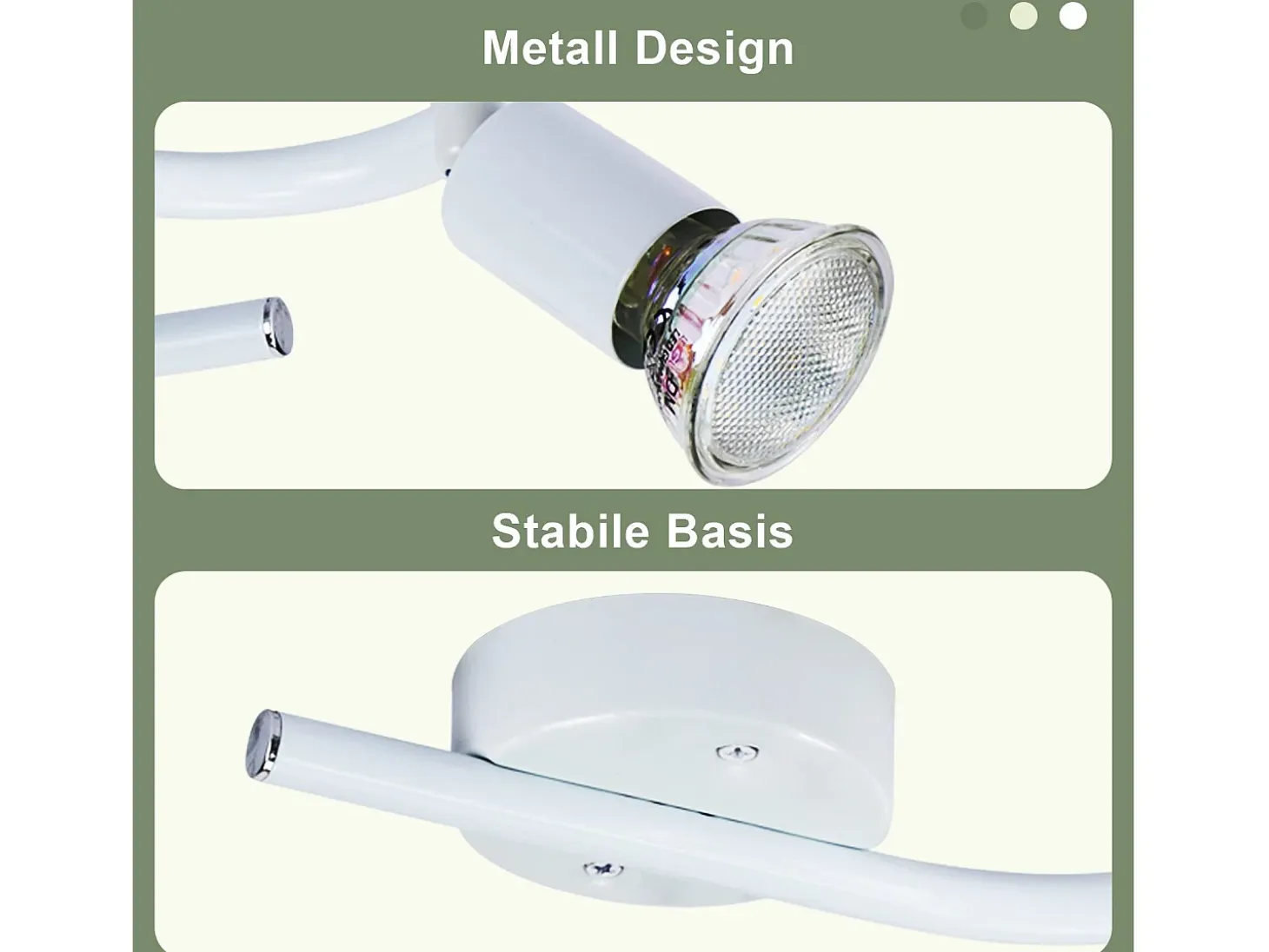 Foco de techo LED regulable NETTLIFE GU10 con 3 llamas, foco de techo industrial para sala de estar