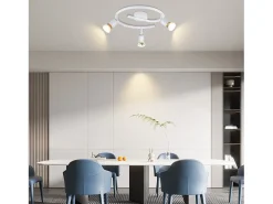Foco de techo LED regulable NETTLIFE GU10 con 3 llamas, foco de techo industrial para sala de estar