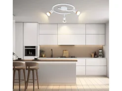 Foco de techo LED regulable NETTLIFE GU10 con 3 llamas, foco de techo industrial para sala de estar