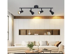 Foco de techo NETTLIFE de 4 llamas GU10, diseño moderno, de metal, para salón, pasillo