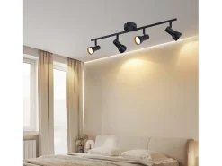 Foco de techo NETTLIFE de 4 llamas GU10, diseño moderno, de metal, para salón, pasillo