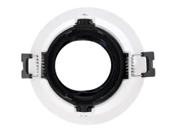Foco Downlight Cónico GU10 6W Corte Ø 75 mm PC Galvanizado No Flicker 4000K Negro Blanco Neutro