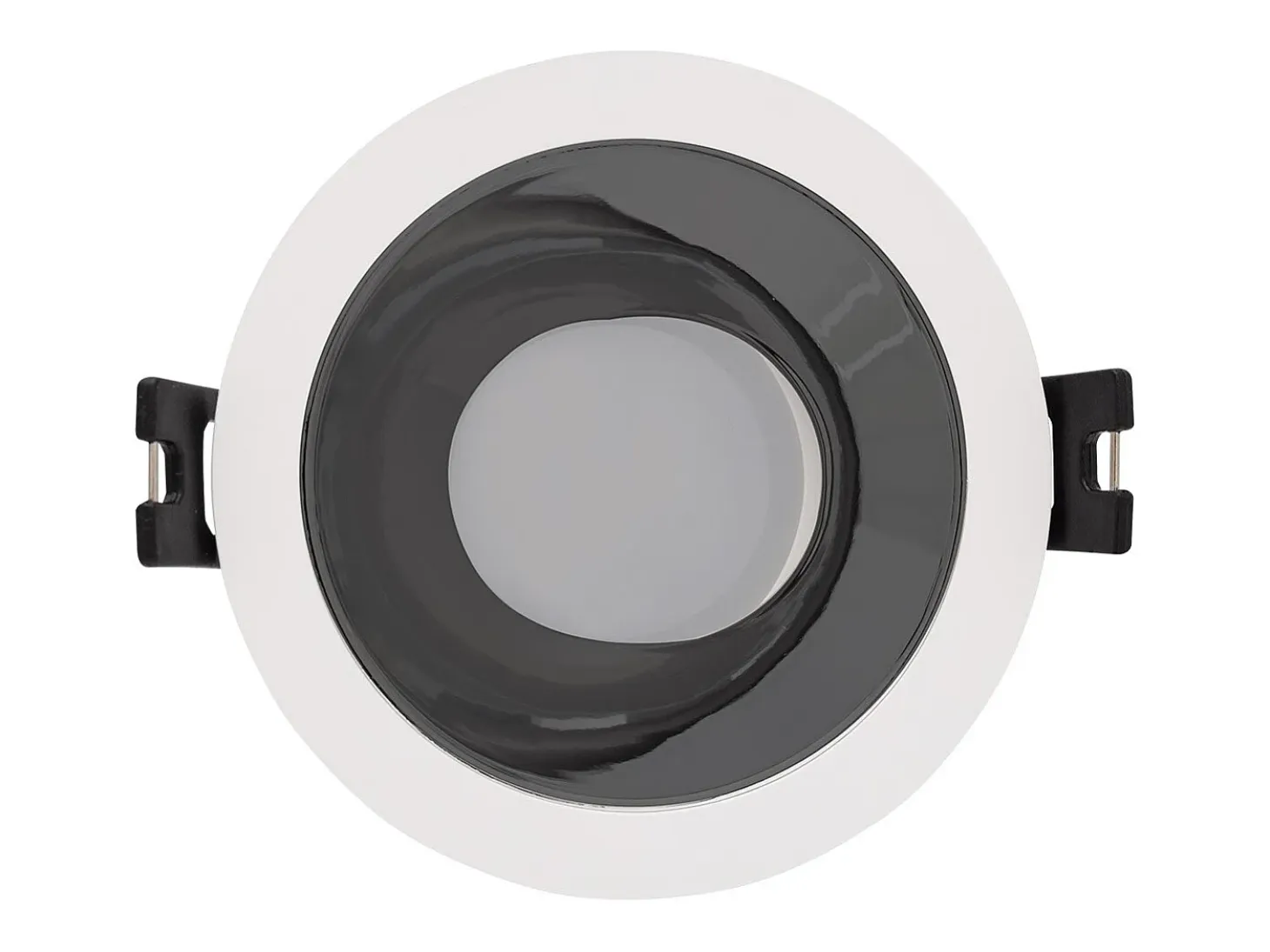 Foco Downlight Cónico GU10 6W Corte Ø 75 mm PC Galvanizado No Flicker 6500K Plateado Blanco Frío