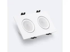 Foco Downlight Cuadrado Basculante GU10 6W Corte 75x150 mm PC No Flicker 3000K Blanco Blanco Cálido