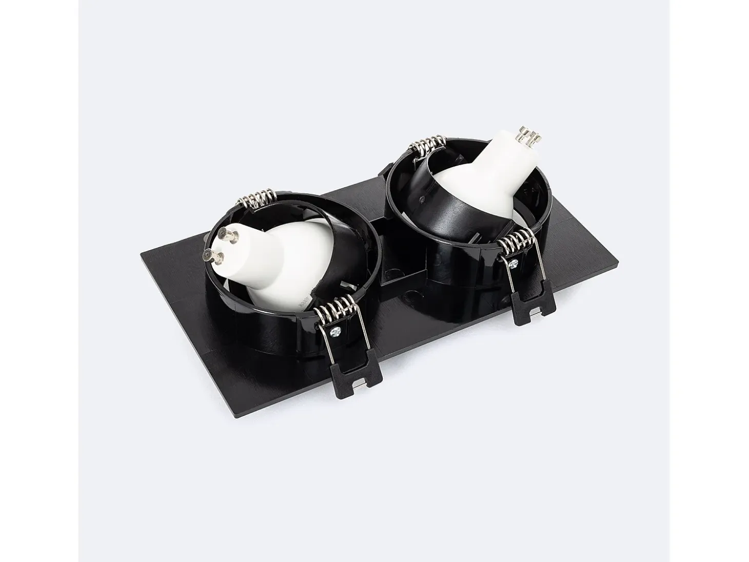 Foco Downlight Cuadrado Basculante GU10 6W Corte 75x150 mm PC No Flicker 4000K Negro Blanco Neutro