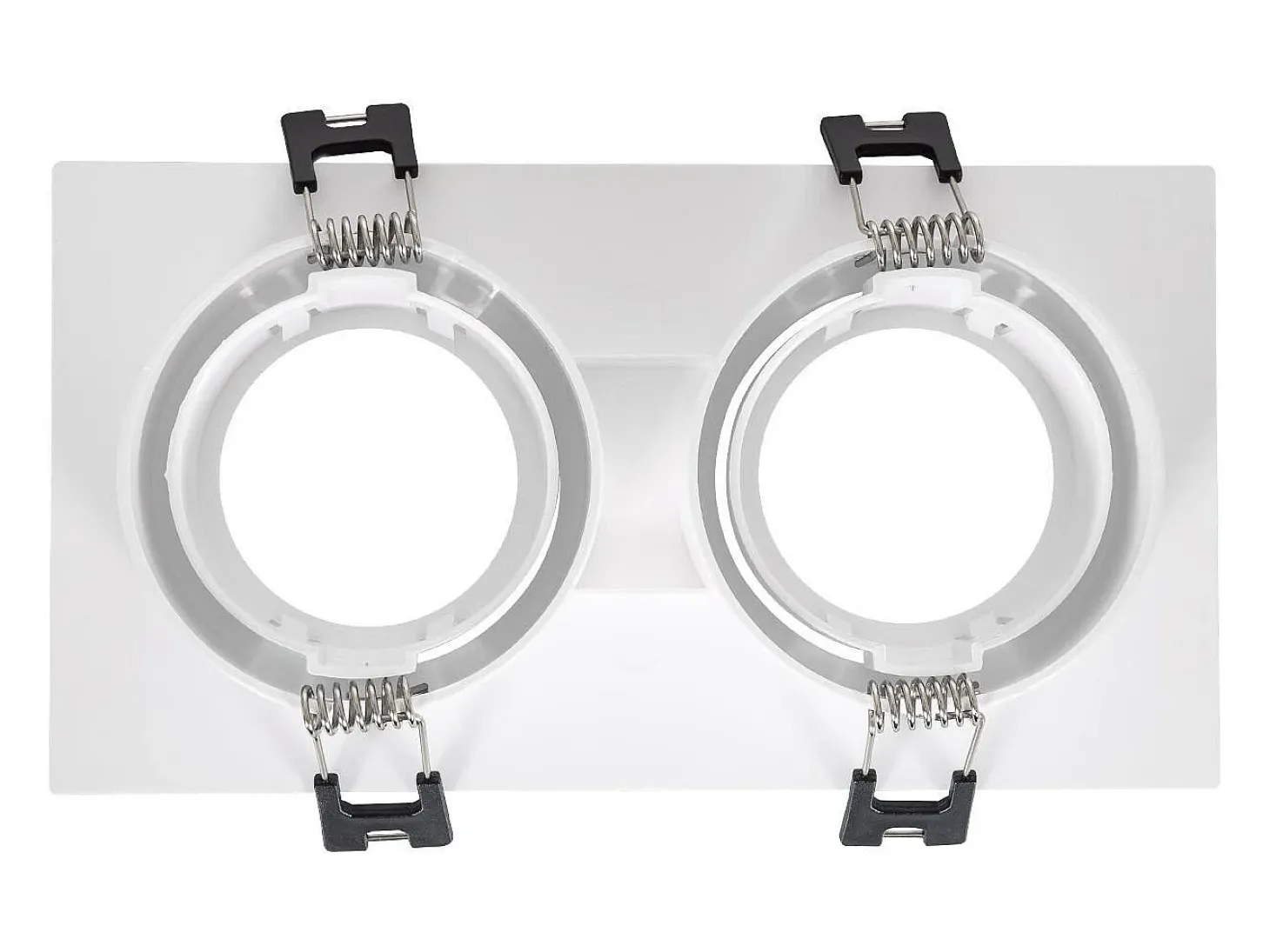 Foco Downlight Cuadrado Basculante GU10 6W Corte 75x150 mm PC No Flicker 3000K Negro Blanco Cálido