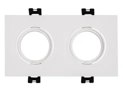 Foco Downlight Cuadrado Basculante GU10 6W Corte 75x150 mm PC No Flicker 3000K Blanco / Negro Blanco Cálido