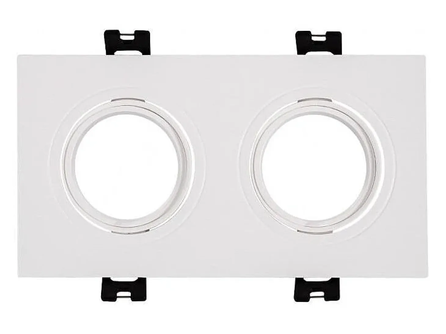 Foco Downlight Cuadrado Basculante GU10 6W Corte 75x150 mm PC No Flicker 3000K Blanco / Negro Blanco Cálido