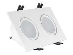 Foco Downlight Cuadrado Basculante GU10 6W Corte 75x150 mm PC No Flicker 3000K Blanco / Negro Blanco Cálido