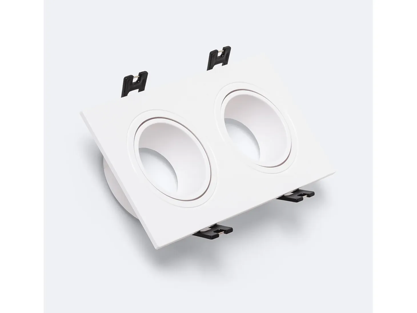 Foco Downlight Cuadrado Basculante GU10 6W Corte 75x150 mm PC No Flicker 3000K Blanco / Negro Blanco Cálido