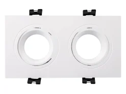 Foco Downlight Cuadrado Basculante GU10 6W Corte 75x150 mm PC No Flicker 3000K Blanco / Negro Blanco Cálido