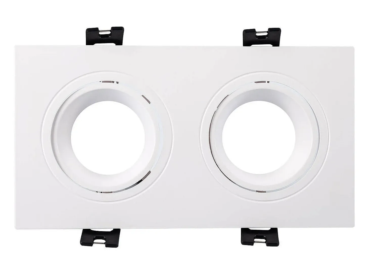 Foco Downlight Cuadrado Basculante GU10 6W Corte 75x150 mm PC No Flicker 3000K Blanco / Negro Blanco Cálido