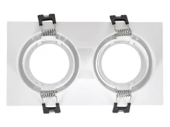 Foco Downlight Cuadrado Basculante GU10 6W Corte 75x150 mm PC No Flicker 3000K Blanco / Negro Blanco Cálido