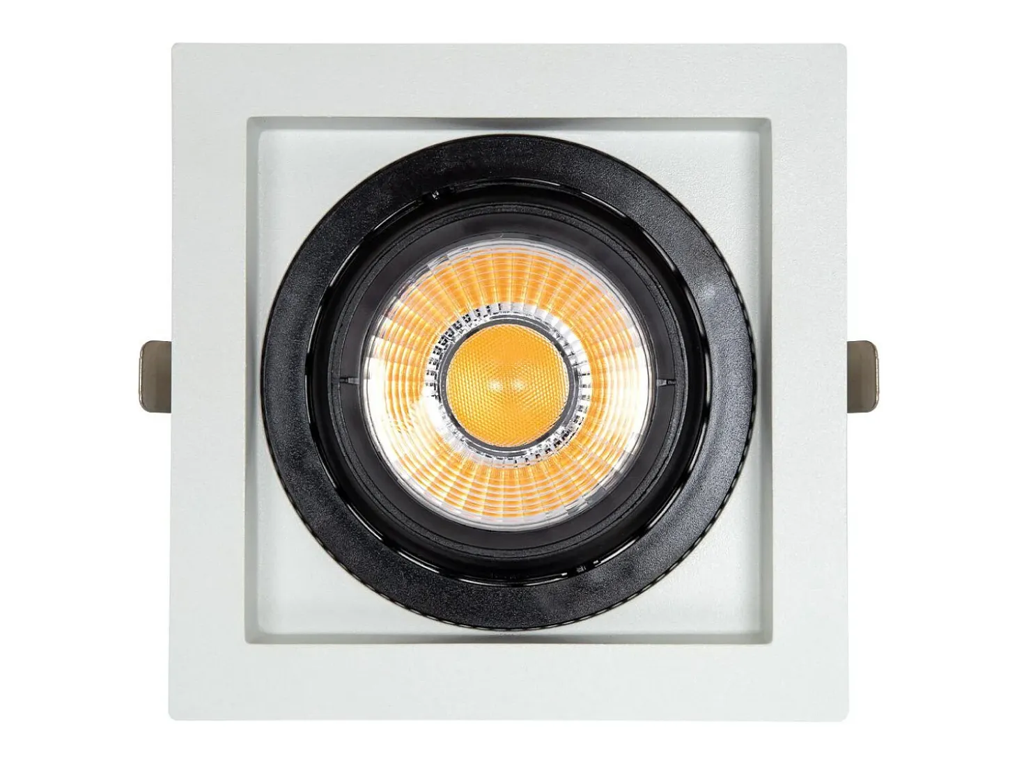 Foco Downlight LED 18W COB Direccionable 360º Cuadrado Corte 125x125 mm CRI90 Expert Color No Flicker No Flicker 3000K Blanco Cálido