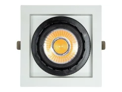 Foco Downlight LED 18W COB Direccionable 360º Cuadrado Corte 125x125 mm CRI90 Expert Color No Flicker No Flicker 4000K Blanco Neutro