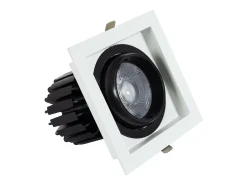 Foco Downlight LED 18W COB Direccionable 360º Cuadrado Corte 125x125 mm CRI90 Expert Color No Flicker No Flicker 4000K Blanco Neutro