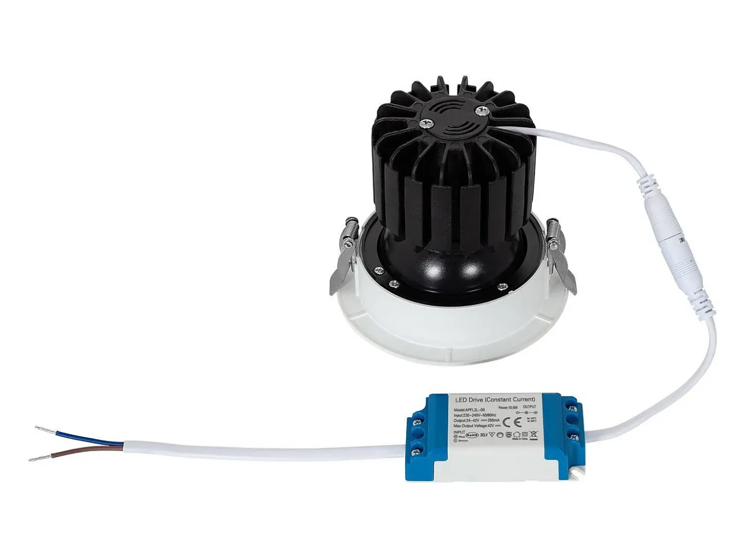 Foco Downlight LED 12W COB Direccionable 360º Circular Corte Ø 100 mm CRI90 Expert Color No Flicker No Flicker 4000K Blanco Neutro