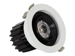 Foco Downlight LED 7W COB Direccionable 360º Circular Corte Ø 80 mm CRI90 Expert Color No Flicker No Flicker 2700K Blanco Cálido
