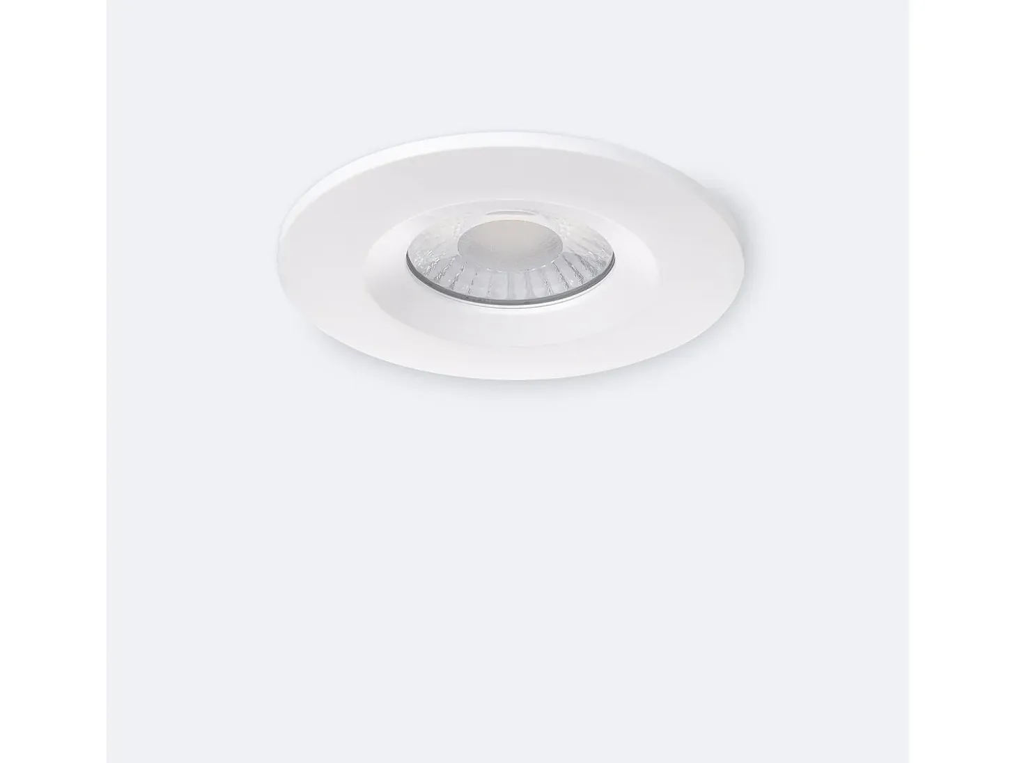 Foco Downlight LED 5-8W Ignífugo Circular Regulable IP65 Corte Ø 65 mm Seleccionable (Cálido-Neutro)
