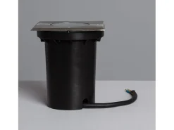 Foco Exterior Empotrable Suelo Cuadrado Inox GU10 Cenit Plateado