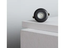 Foco Exterior LED Empotrable Suelo 12V DC Negro Clarion 2700K Blanco Cálido