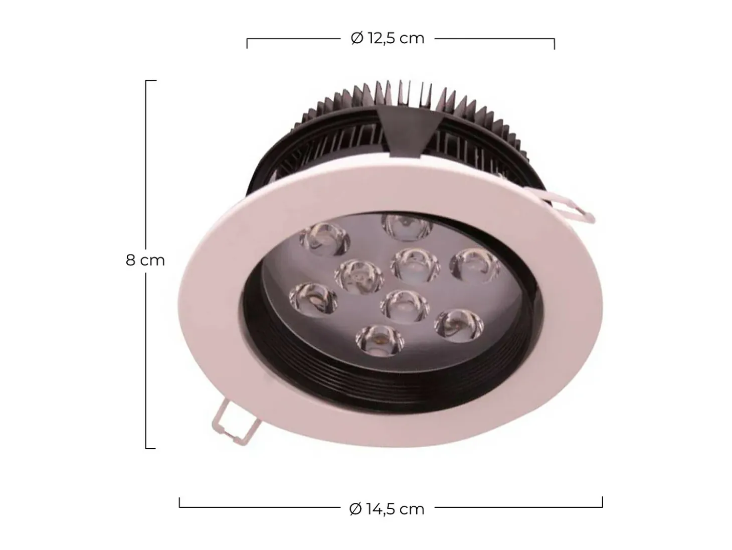 Foco LED Empotrable Orientable Redondo 9W 700lm Ø13cm Blanco Neutro Eilen