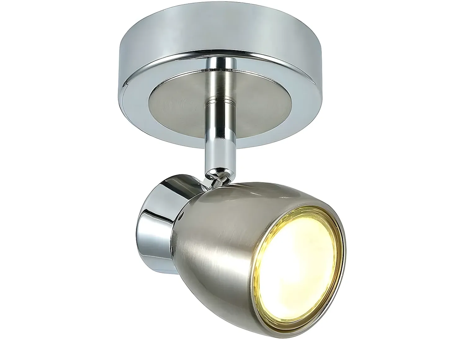 Foco Niquel-cromo De 1 Luz Orientable Modelo Chacho Para Baño