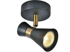 Foco Orienable Modelo Maximo Negro-cuero Para Baño