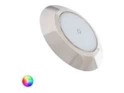 Foco Piscina Superficie LED RGBW Sumergible 12V DC IP68 Acero Inoxidable 24W RGBW