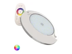 Foco Piscina Superficie LED RGBW Sumergible 12V DC IP68 Acero Inoxidable 35W Sí RGBW