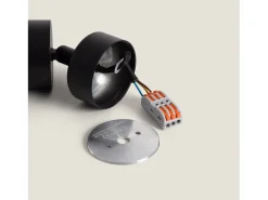 Foco Portalámparas Aluminio para Bombillas GU10 Cuarzo Negro