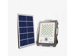 Foco portátil con placa solar de 100W LED 2000 lúmenes teledirigidos Inluminatio M