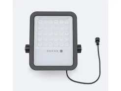 Foco Proyector LED Solar 1100 lm IP65 con Control Remoto Nurda 6500K Blanco Frío