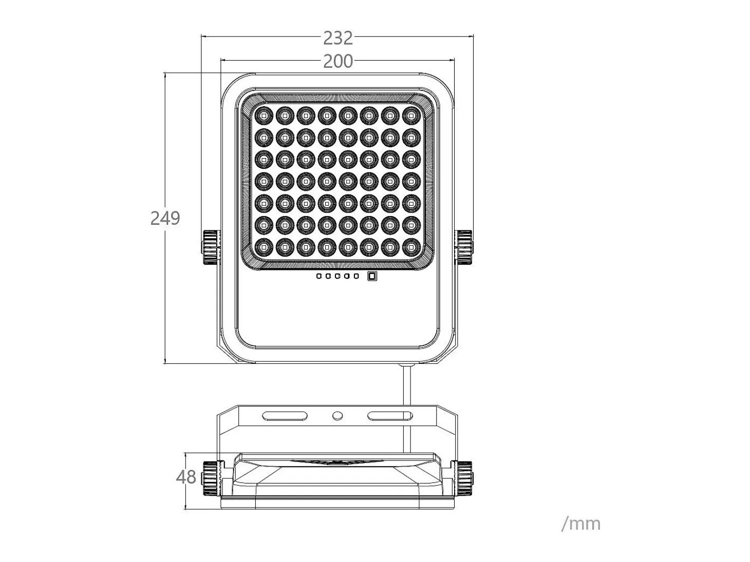 Foco Proyector LED Solar 2200 lm IP65 con Control Remoto Nurda 4000K Blanco Neutro