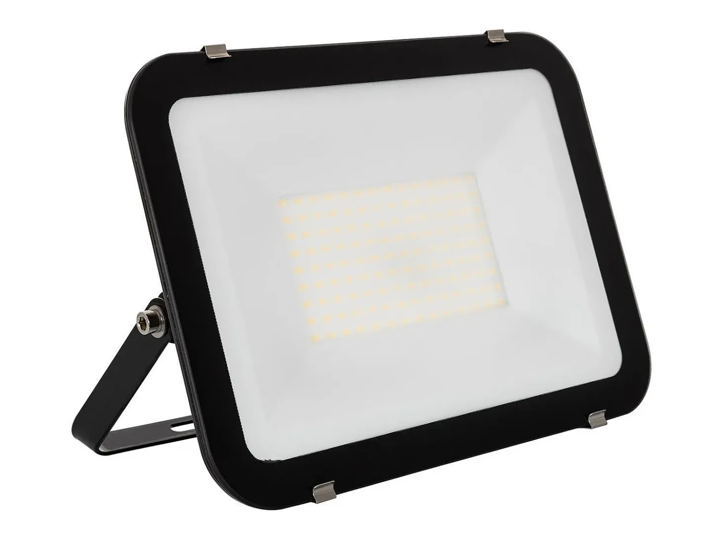 Foco Proyector LED 100W 120 lm/W IP65 Slim Cristal Negro 3000K Blanco Cálido