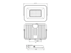 Foco Proyector LED 50W RGBW con Mando IR IP65 RGB