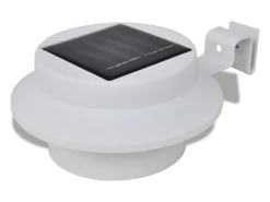 Foco solar blanco para vallas de jardín, 6 unidades ES698927