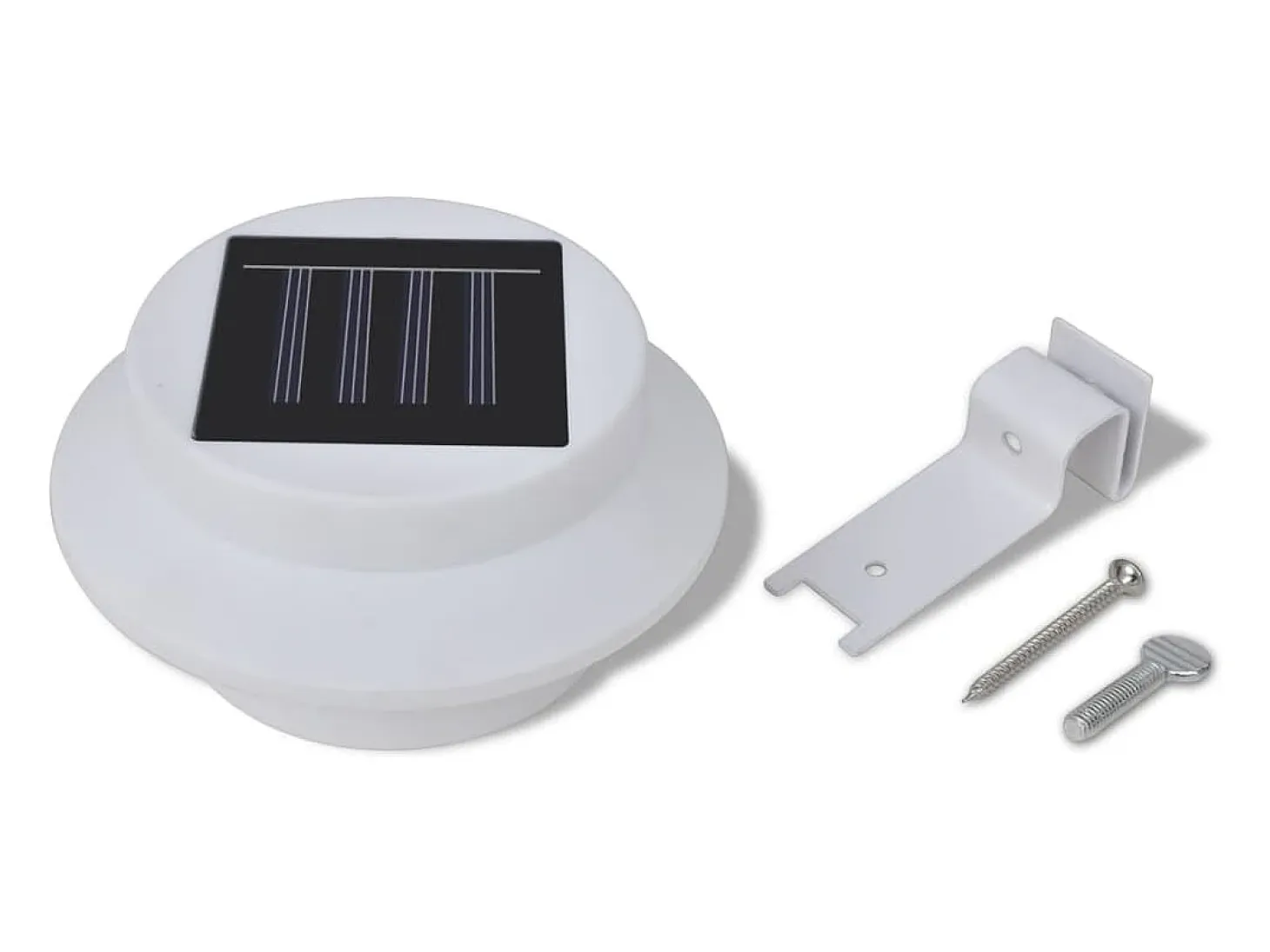 Foco solar blanco para vallas de jardín, 6 unidades ES698927