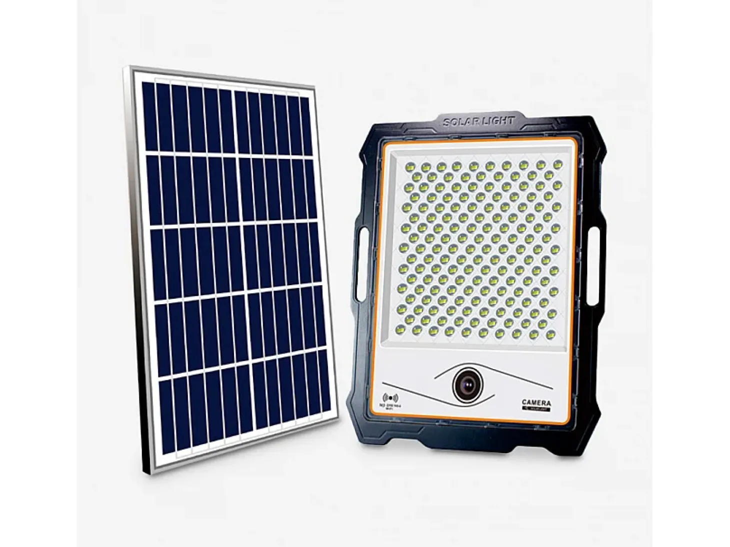 Foco solar LED con cámara wi-fi de 400W, panel solar de 4000 lúmenes Conspicio XL
